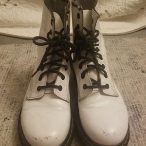 White 1460 Dr. Marten boots